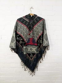 Soft Blanket Poncho Assorted