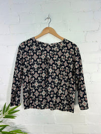 Long Sleeve Tie Top