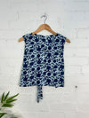 Sleeveless Button Crop Top