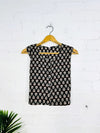 Sleeveless Button Crop Top