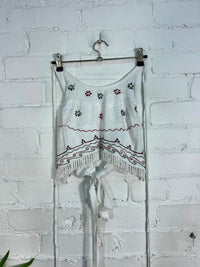 Cropped Tie Halter Top