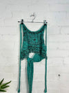 Cropped Tie Halter Top