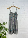 Short Strappy Button Dress