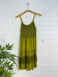 Short Elasticated Strappy Dress