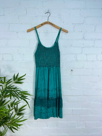 Short Elasticated Strappy Dress
