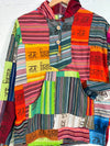 Patchwork Kangaroo Pocket Hood Top