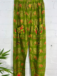 Elephant Print Pocket Harem Trousers