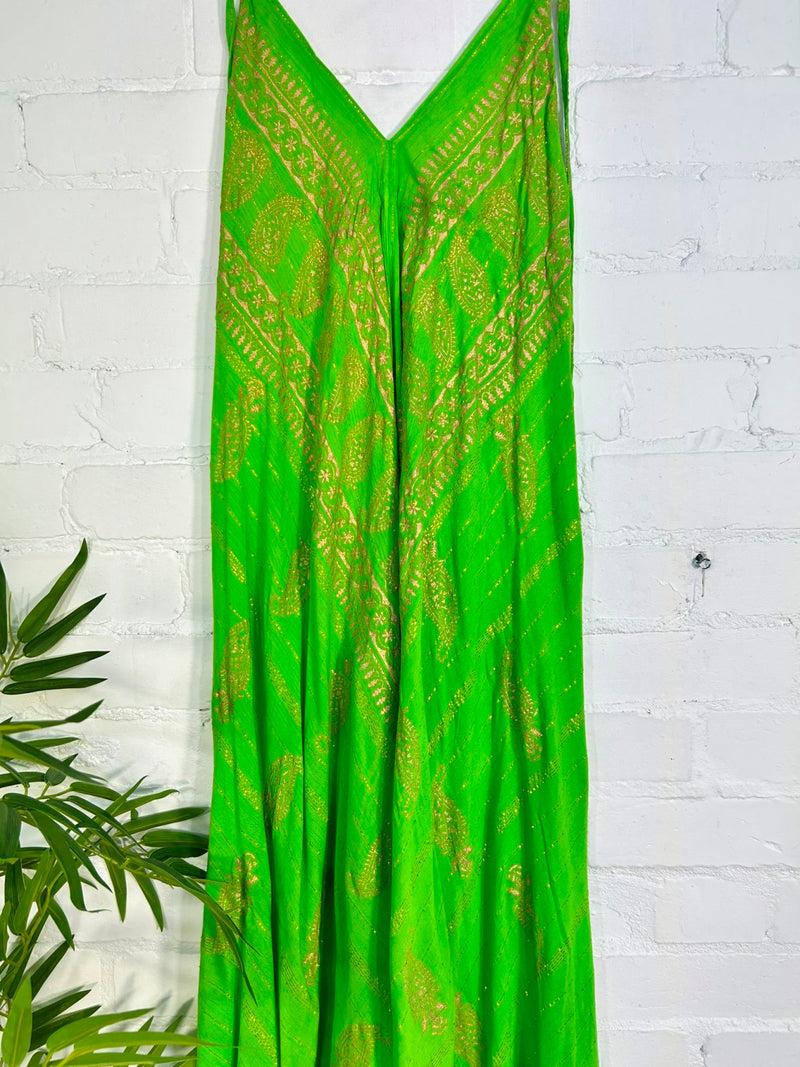 Long Tie Halter Neck Dress