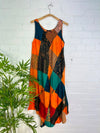 Patchwork Sleeveless Long Dress