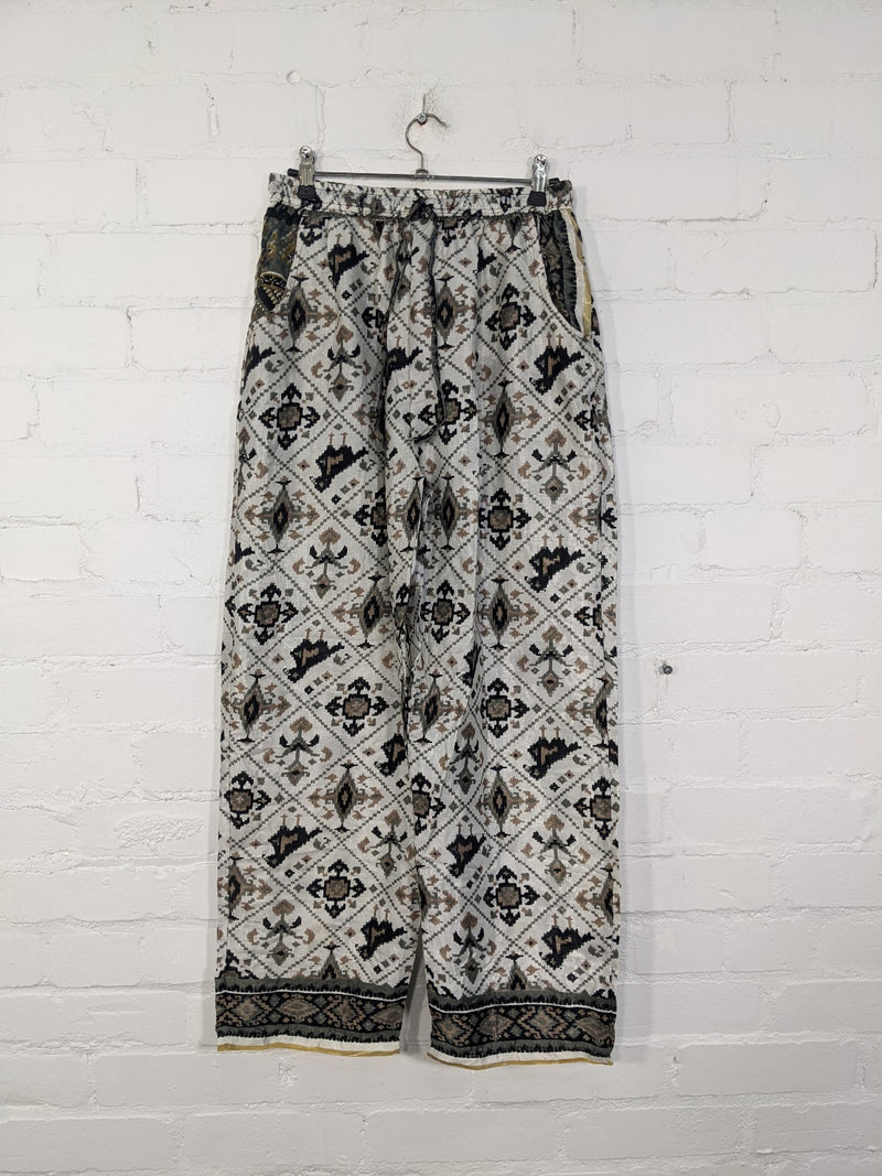 Recycled Sari Straight Trousers