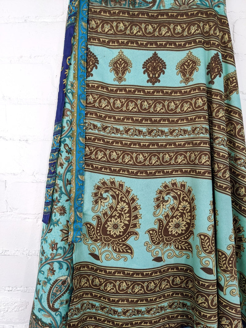 Recycled Sari Long Wrap Skirt