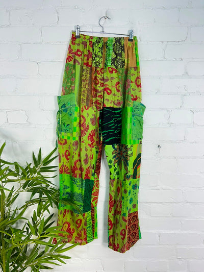 Patchwork Straight Leg Trousers