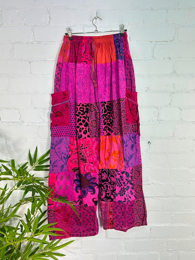 Patchwork Straight Leg Trousers