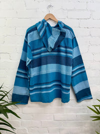 Striped Cotton Hood Top