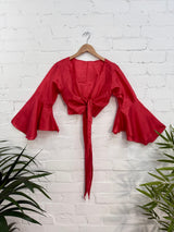 Assorted Plain Bell Sleeved Tie Top