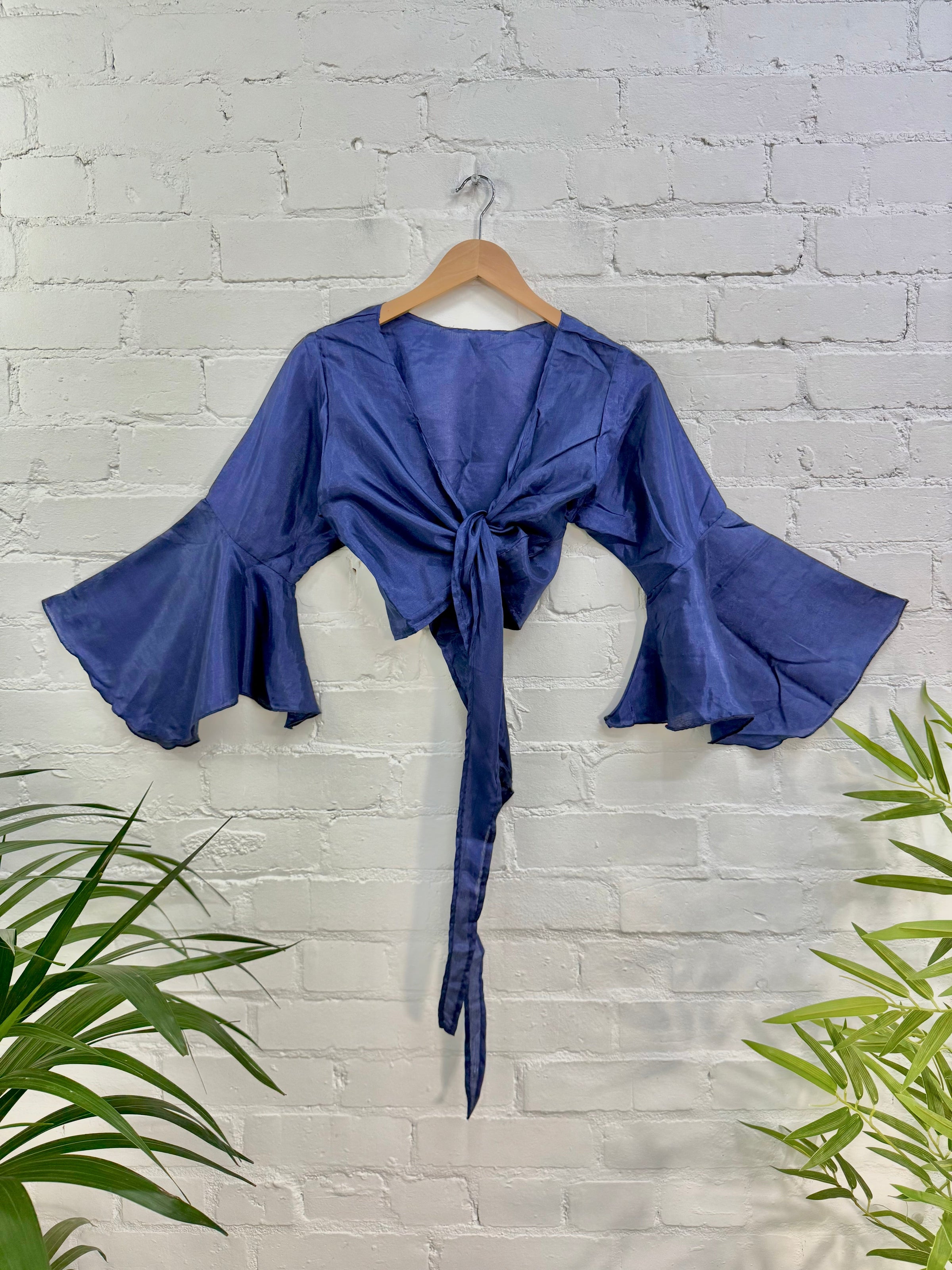 Assorted Plain Bell Sleeved Tie Top