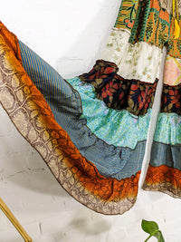 Recycled Sari Silk Wide Trousers