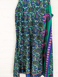 Recycled Sari Silk Midi Dress