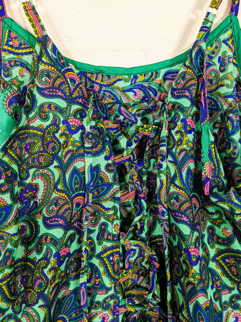 Recycled Sari Silk Midi Dress
