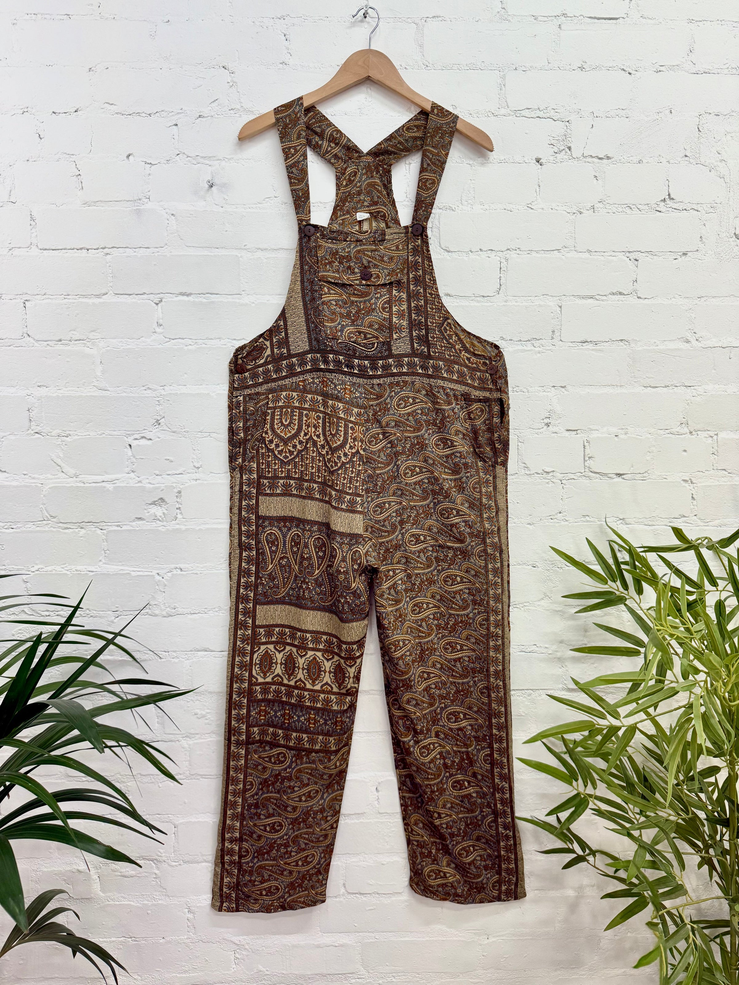 Patterned Silky Dungarees