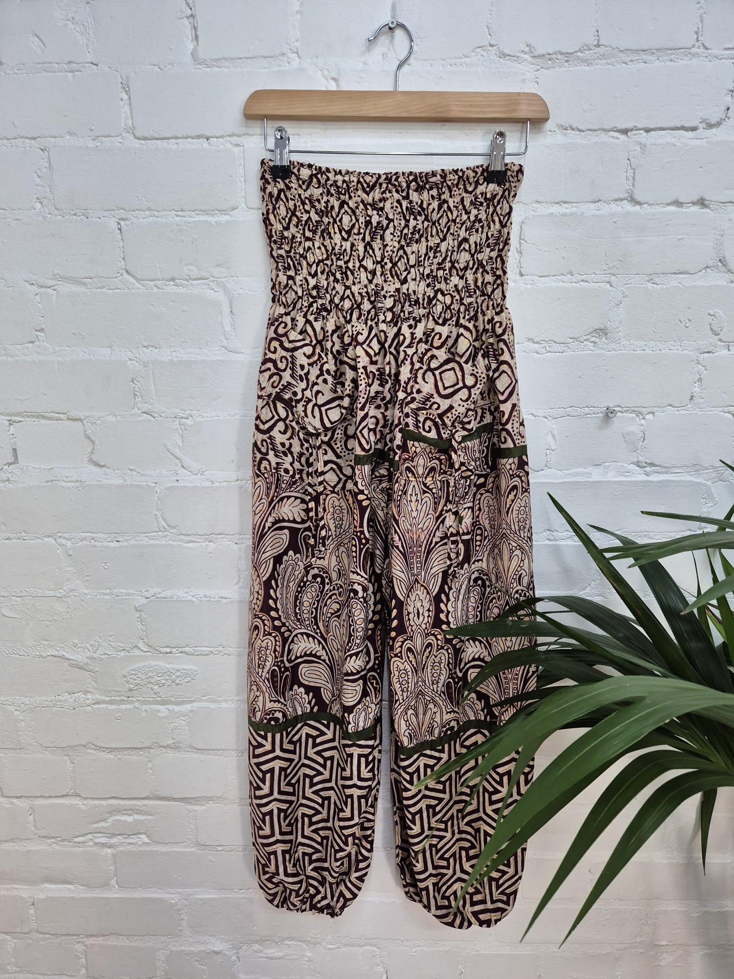 Patterned Silky Harem Trousers