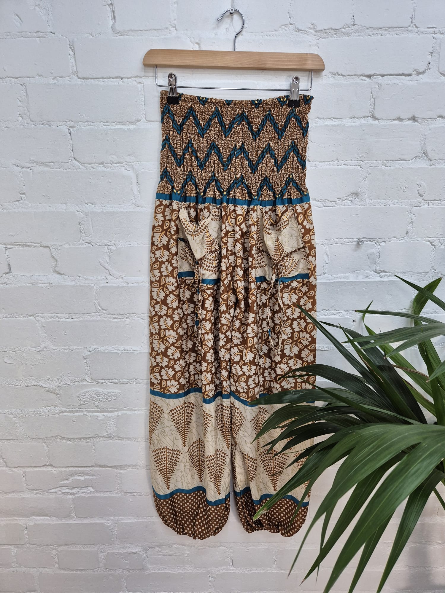 Patterned Silky Harem Trousers