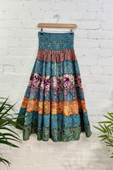 Patchwork Long Elasticated Skirt
