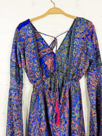 Recycled Sari Silk Long Sleeve Top
