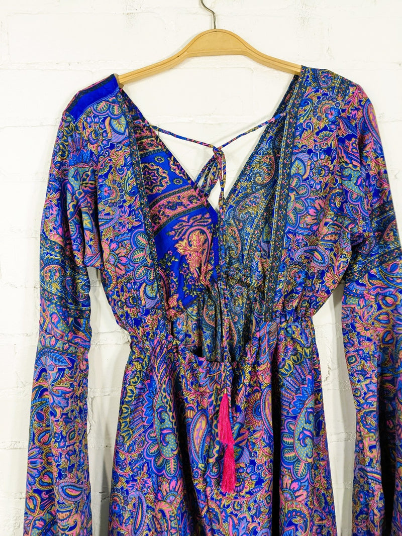 Recycled Sari Silk Long Sleeve Top