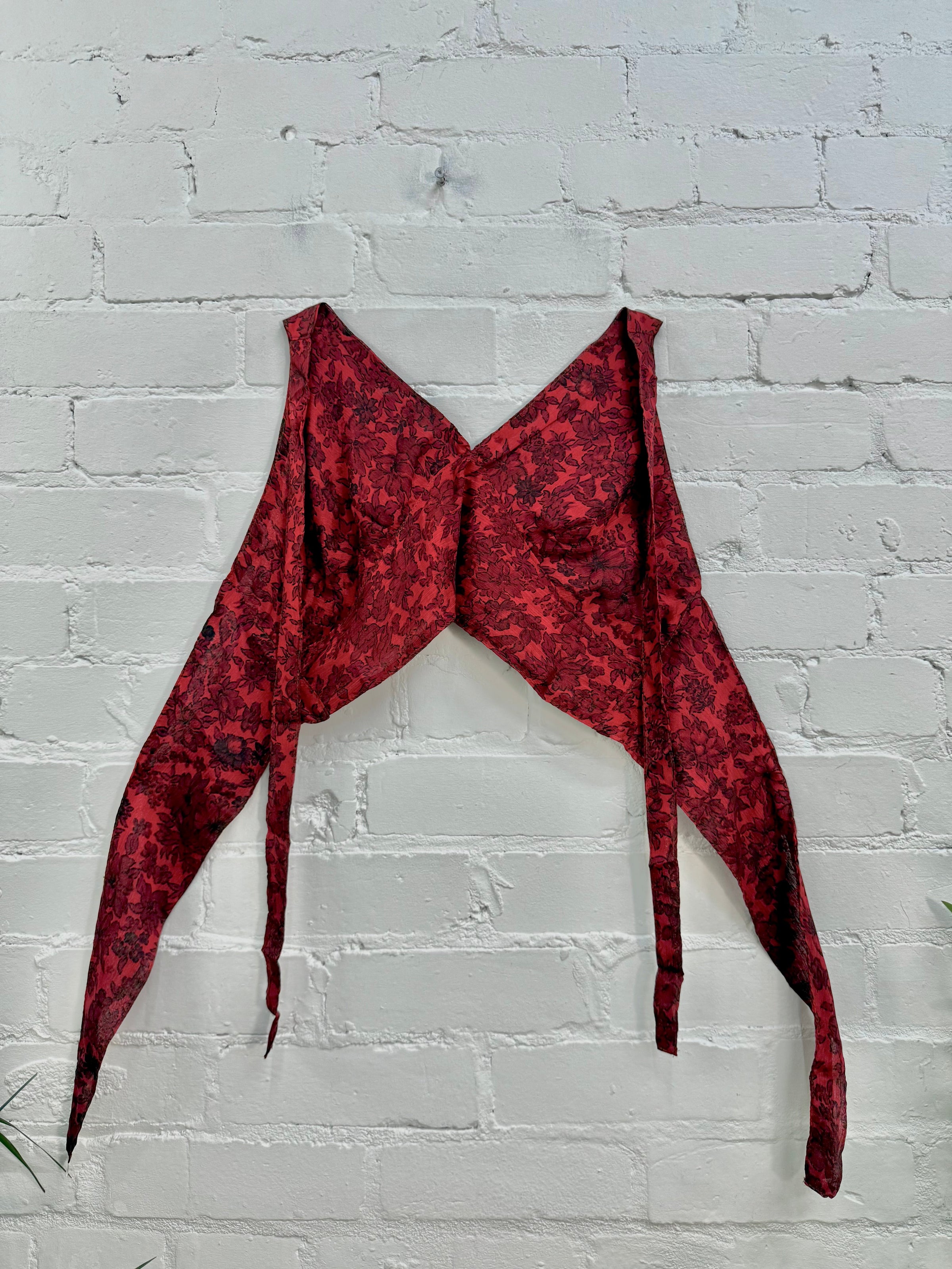 Recycled Sari Tie Halter Top