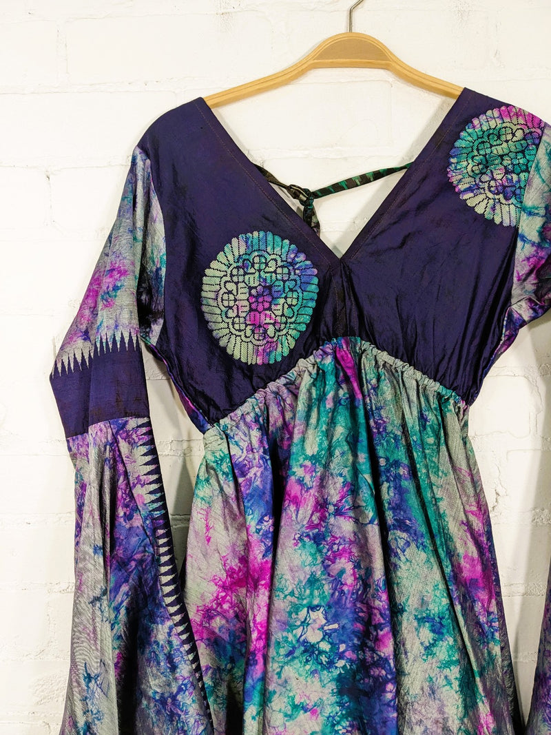 Recycled Sari Silk Short Dress