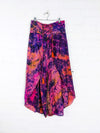 Recycled Sari Silk Long Open Leg Trousers
