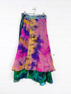 Recycled Sari Silk Long Wrap Skirt