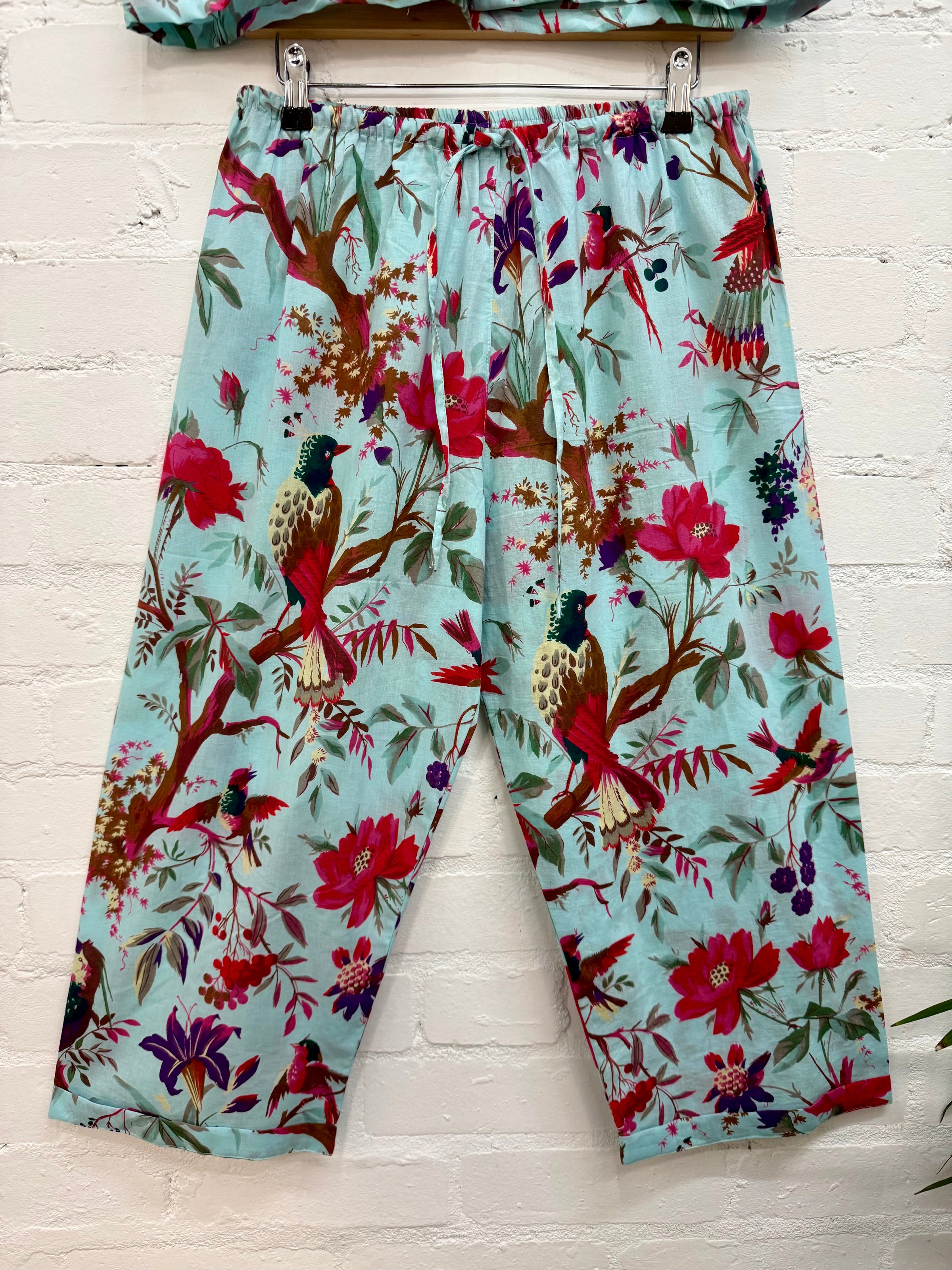 Blue Nature Print Pyjama Set