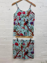 Blue Nature Print Short Pyjama Set