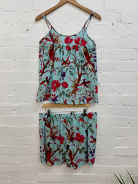 Blue Nature Print Short Pyjama Set
