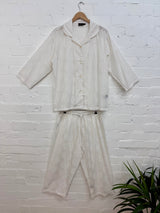 Damask Print Long Pyjama Set