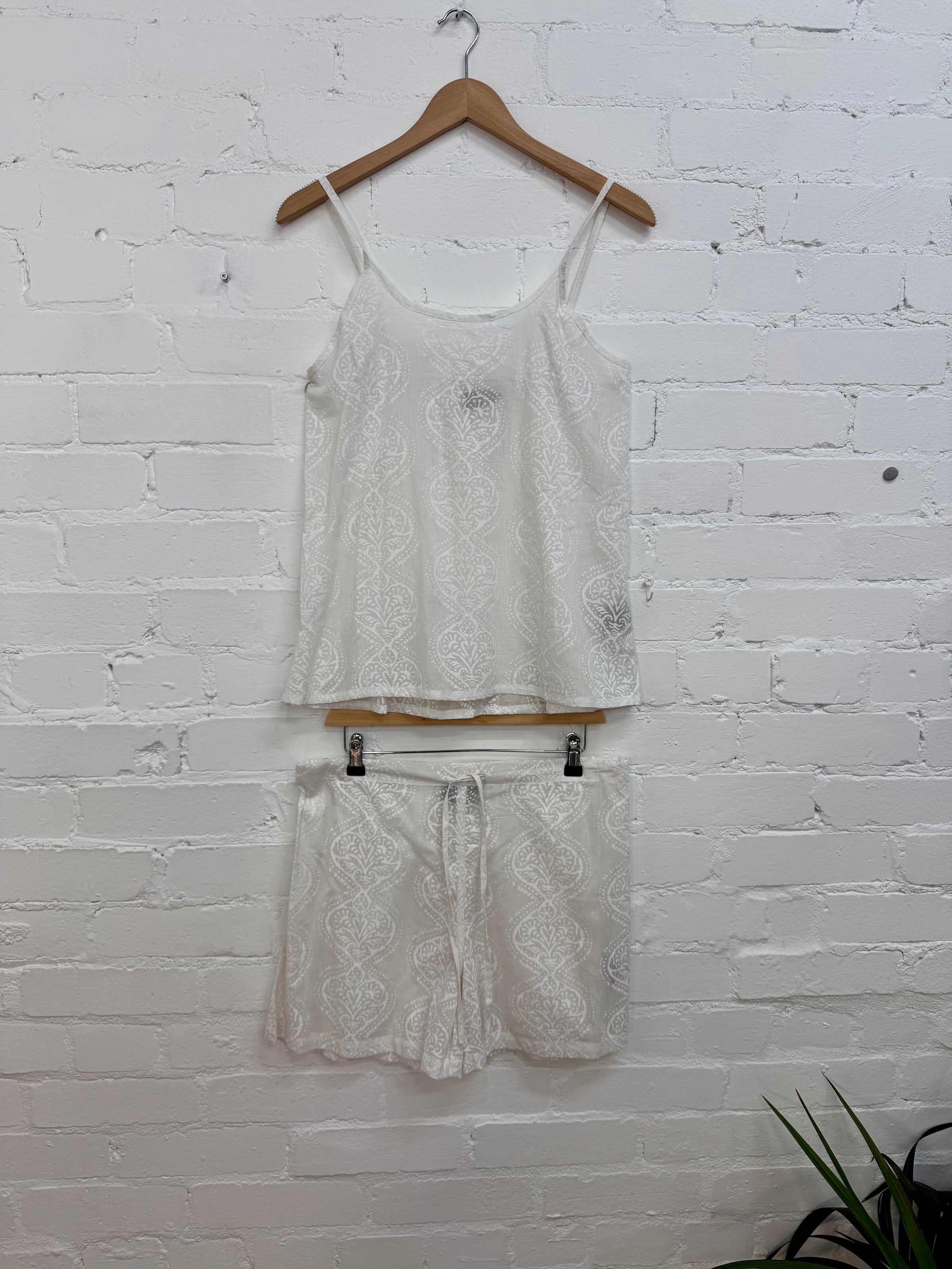 Damask Print Short Pyjama Set