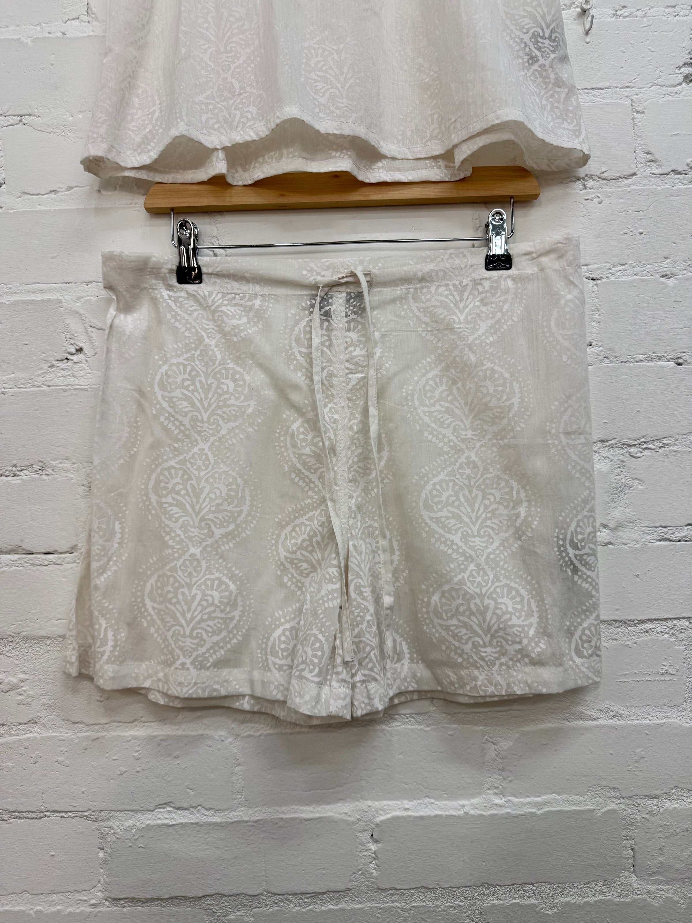Damask Print Short Pyjama Set