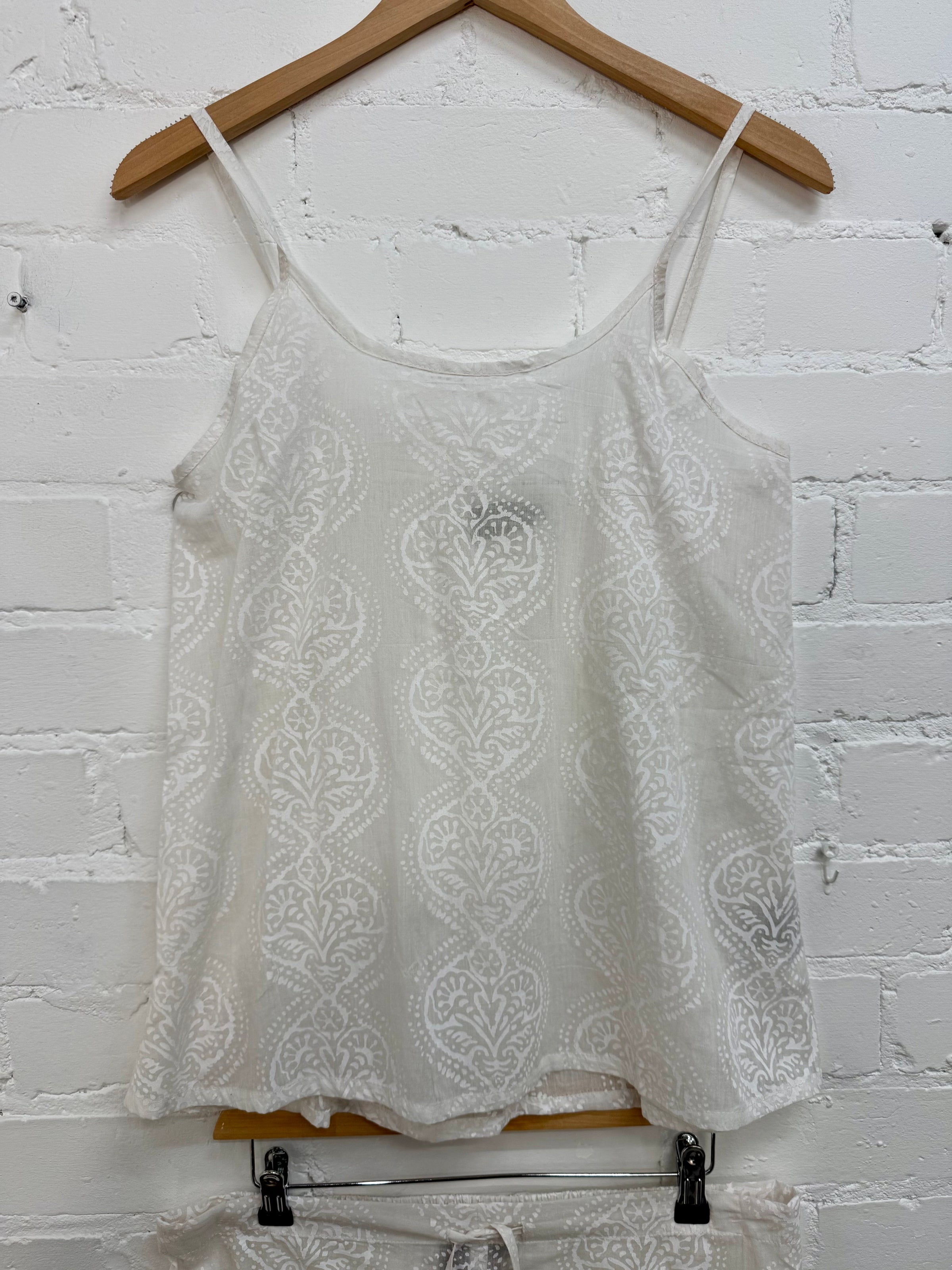 Damask Print Short Pyjama Set