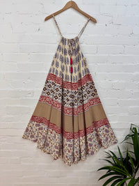 Printed Long Strappy Dress