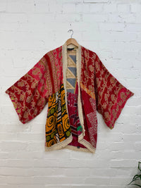 Wide Sleeve Kantha Midi Kimono