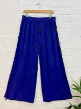 Wide Leg Button Trousers