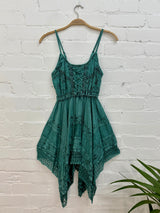 Short Strappy Handkerchief Dress