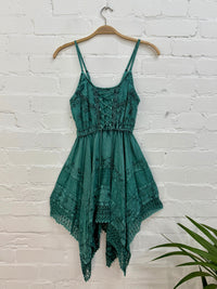 Short Strappy Handkerchief Dress