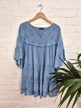 Embroidered Long Sleeve Tunic Top