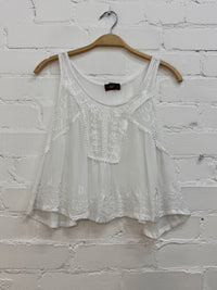 Short Embroidered Vest Top
