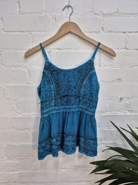 Embroidered Vest Top