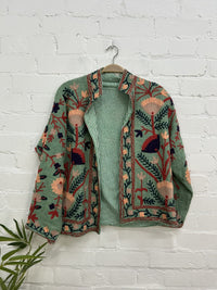 Woven Open Embroidered Jacket