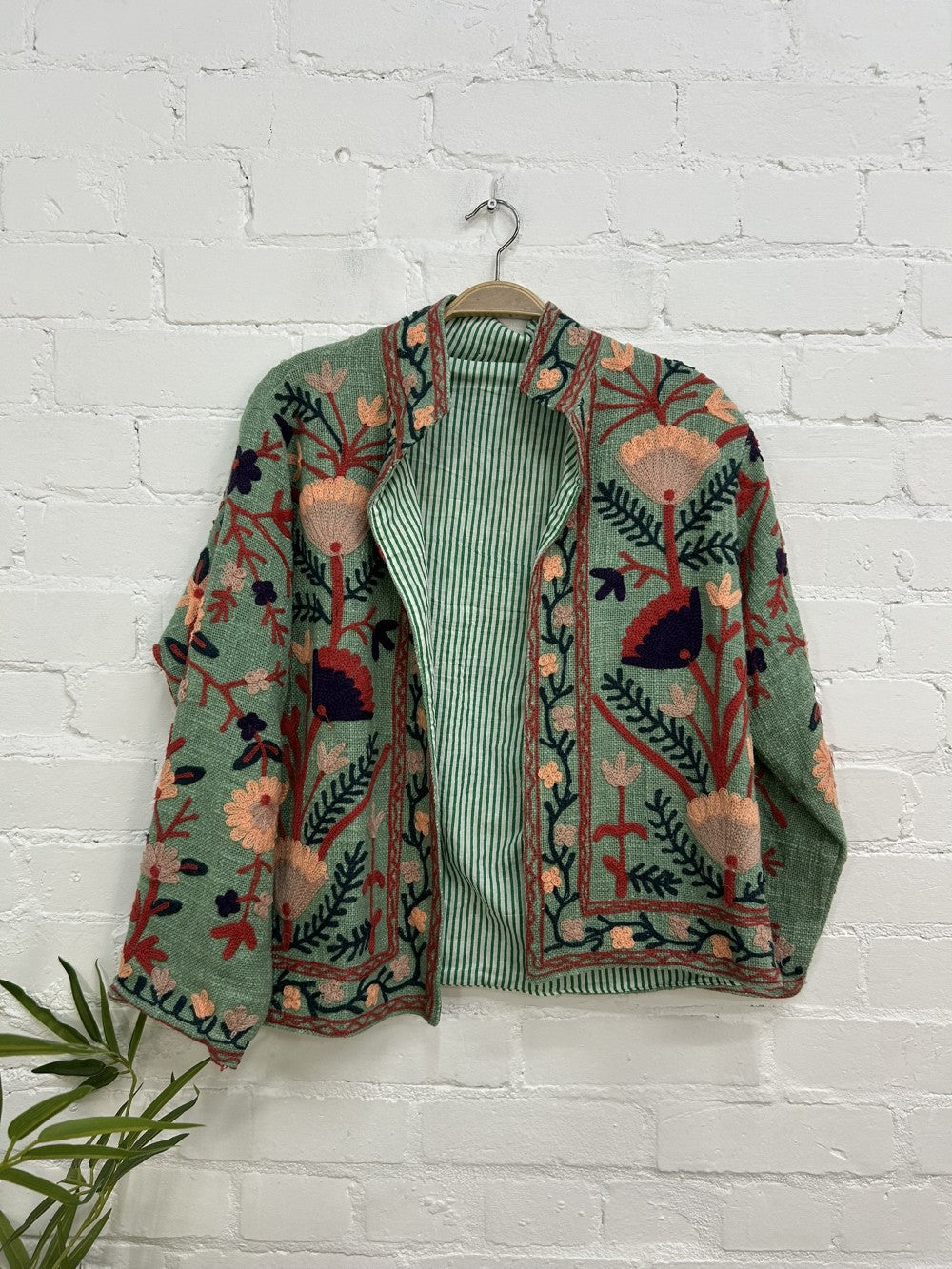 Woven Open Embroidered Jacket